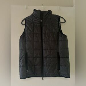 Lands' End Black Quilted Vest